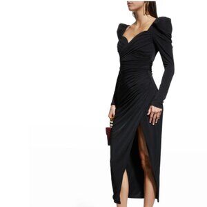 Jovani Ruched Puff-Sleeve Sweetheart Dress Size 4